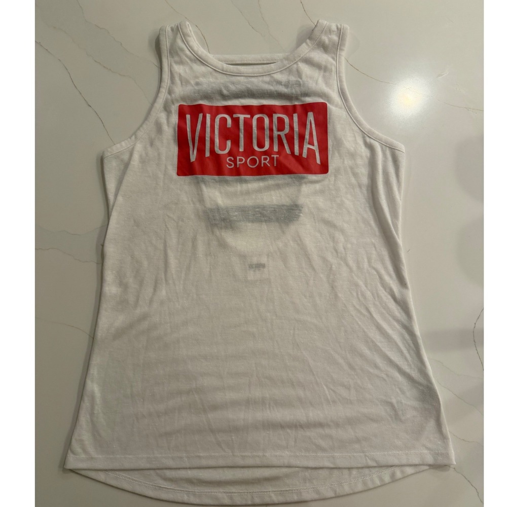 Victoria Sport White Tank‎ Top Athletic Athletic Wear Women's Size M